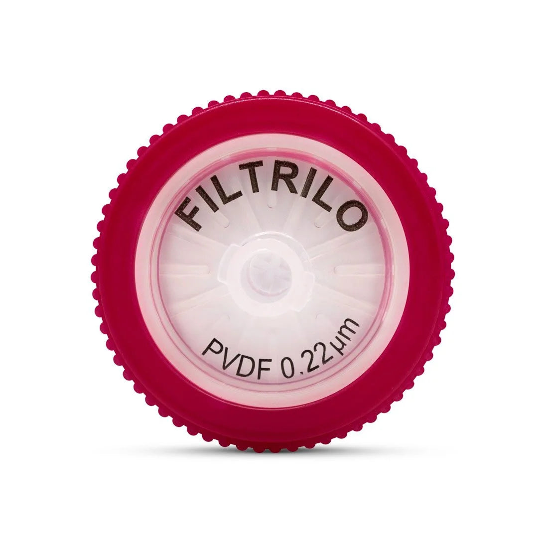 FILTRO PARA SERINGA - NÃO ESTÉRIL - PVDF - 0.22um / 0.45um - Ø 13mm / Ø 25mm - FILTRILO - 100 UNIDADES