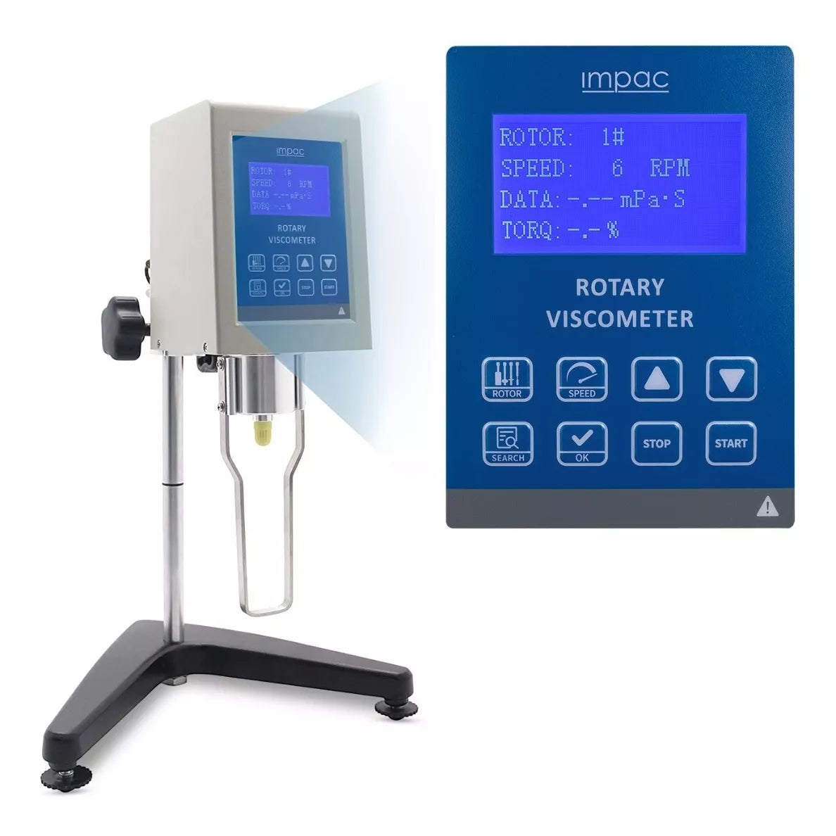 Viscosimetro Rotacional com Sensor de Temperatura - 100.000 mPas - Modelo Ipvi-9S - Impac