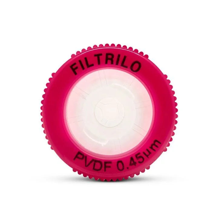 FILTRO PARA SERINGA - NÃO ESTÉRIL - PVDF - 0.22um / 0.45um - Ø 13mm / Ø 25mm - FILTRILO - 100 UNIDADES