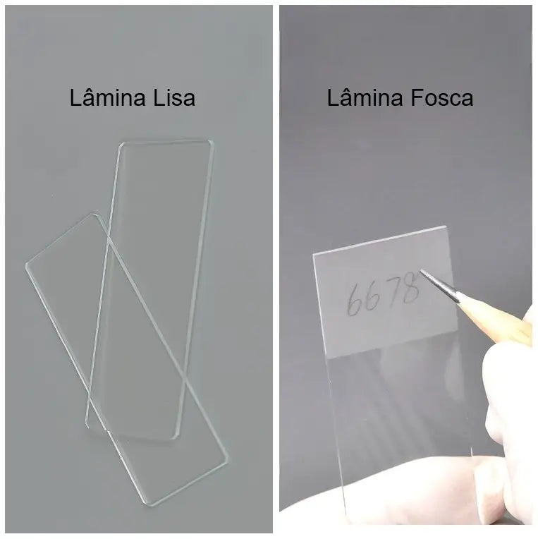 Lâmina de Microscopia - 26 x 76 mm - Resistente Químicamente e Autoclavável - Lapitada