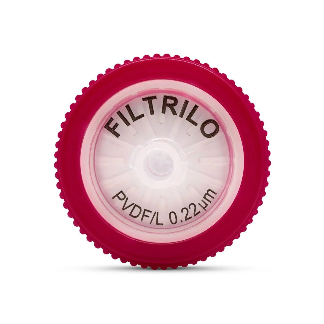 FILTRO PARA SERINGA - NÃO ESTÉRIL - PVDF - 0.22um / 0.45um - Ø 13mm / Ø 25mm - FILTRILO - 100 UNIDADES