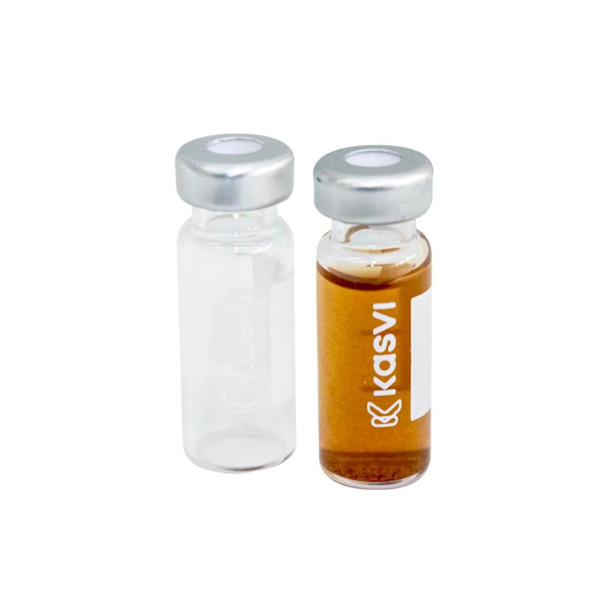Vial para Cromatografia - Tampa Crimp de Metal com Septo - 100 Unidades