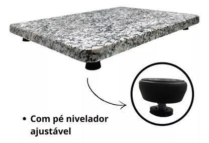 Mesa Antivibratória para Balança - Granito - 30 x 40 cm - Incluso Marcador de Nível