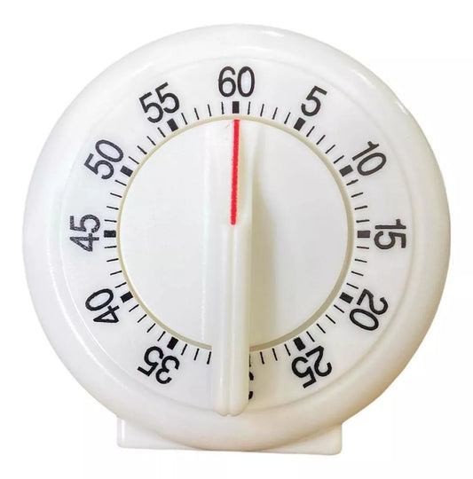 Relógio Timer Analogico - Despertador Sonoro (Até 60 Minutos)