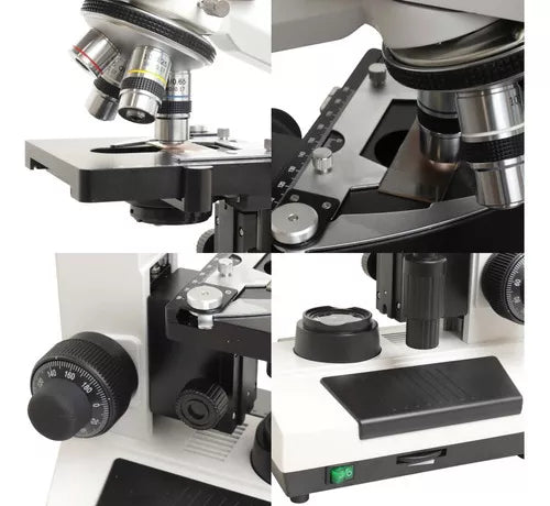 Microscópio Binocular Acromático Profissional - 1600X - Modelo K55-BA - Olen