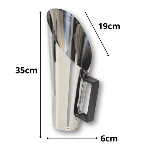 Concha de Cereais em Aço Inox - Alça Ergonomica