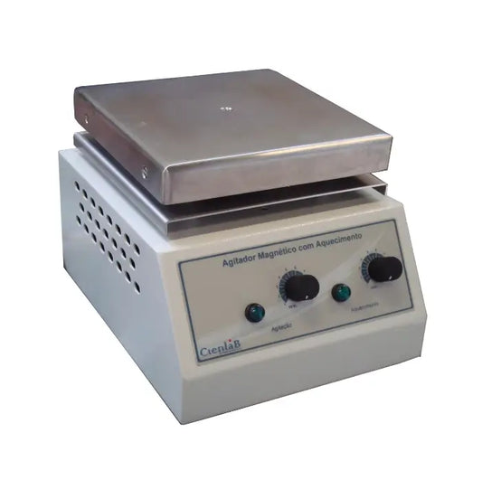 Agitador Magnético com Aquecimento - Plataforma Quadrada - 15 L