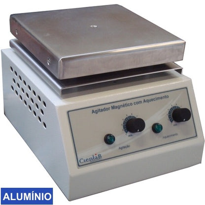 AGITADOR MAGNÉTICO COM AQUECIMENTO - PLATAFORMA QUADRADA - 15L - CIENLAB