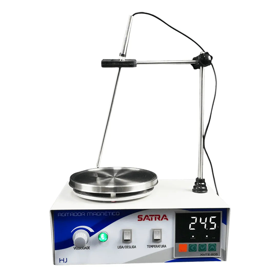 Agitador Magnético Digital com Aquecimento e Sonda de Temperatura – Até 5 L – 2400 rpm – HJ-5 – Satra