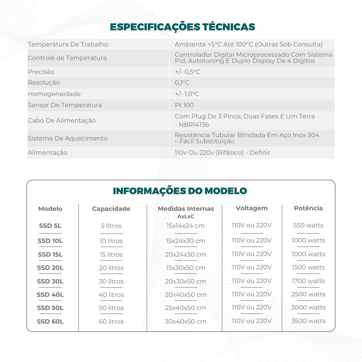 Banho Maria Digital - Linha SSD - Solidsteel - Várias Dimensões