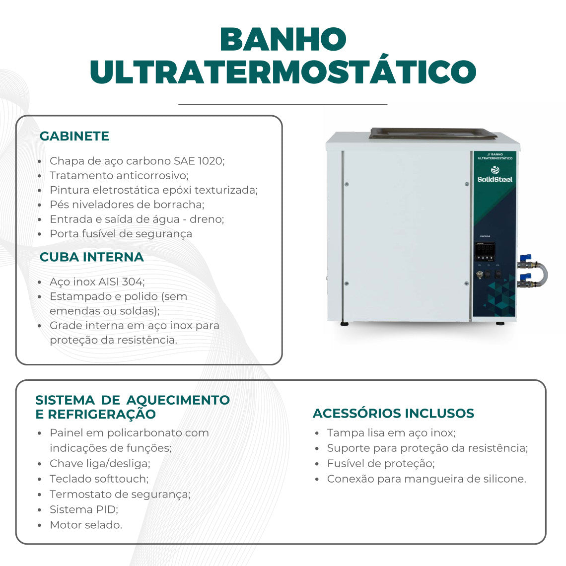 Banho Ultratermoestático - Linha SSDU - Solidsteel - Várias Dimensões