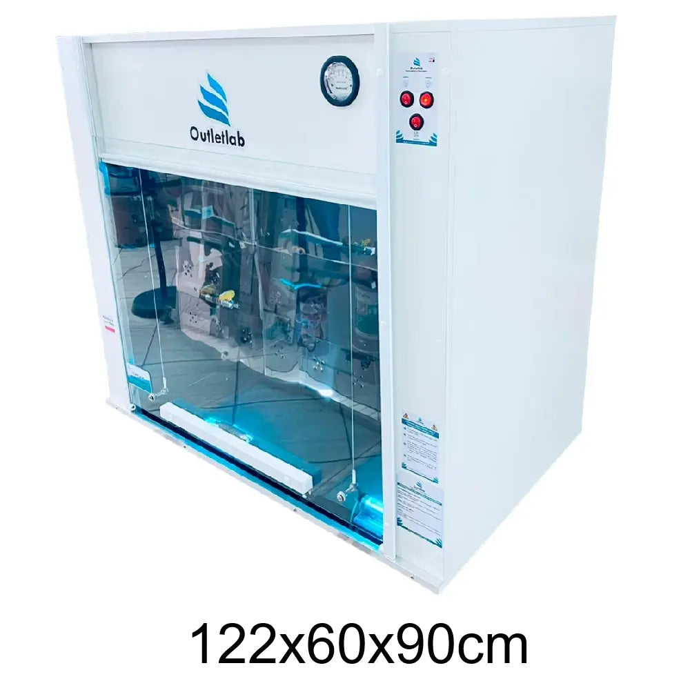 Capela de Fluxo Laminar com Filtro Hepa H14 (99,995%) - MDF - Incluso Motor de Exaustão - Várias Dimensões