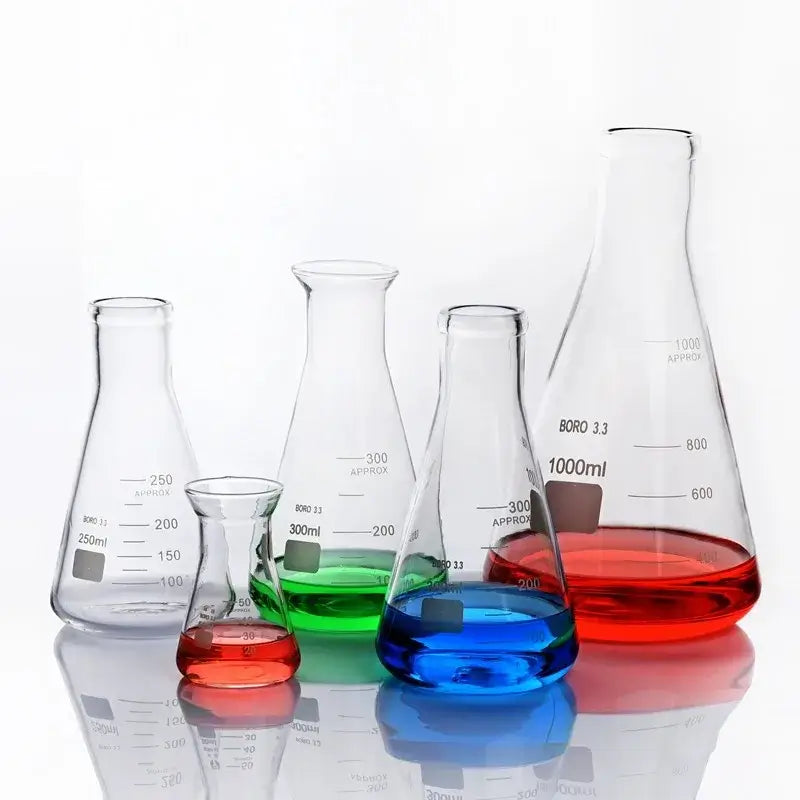 Erlenmeyer Vidro Borossilicato - Boca Estreita - Várias Dimensões