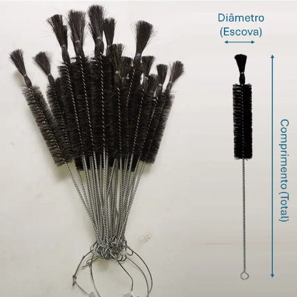Escova para Limpeza de Vidraria com Rabicho - Várias Dimensões