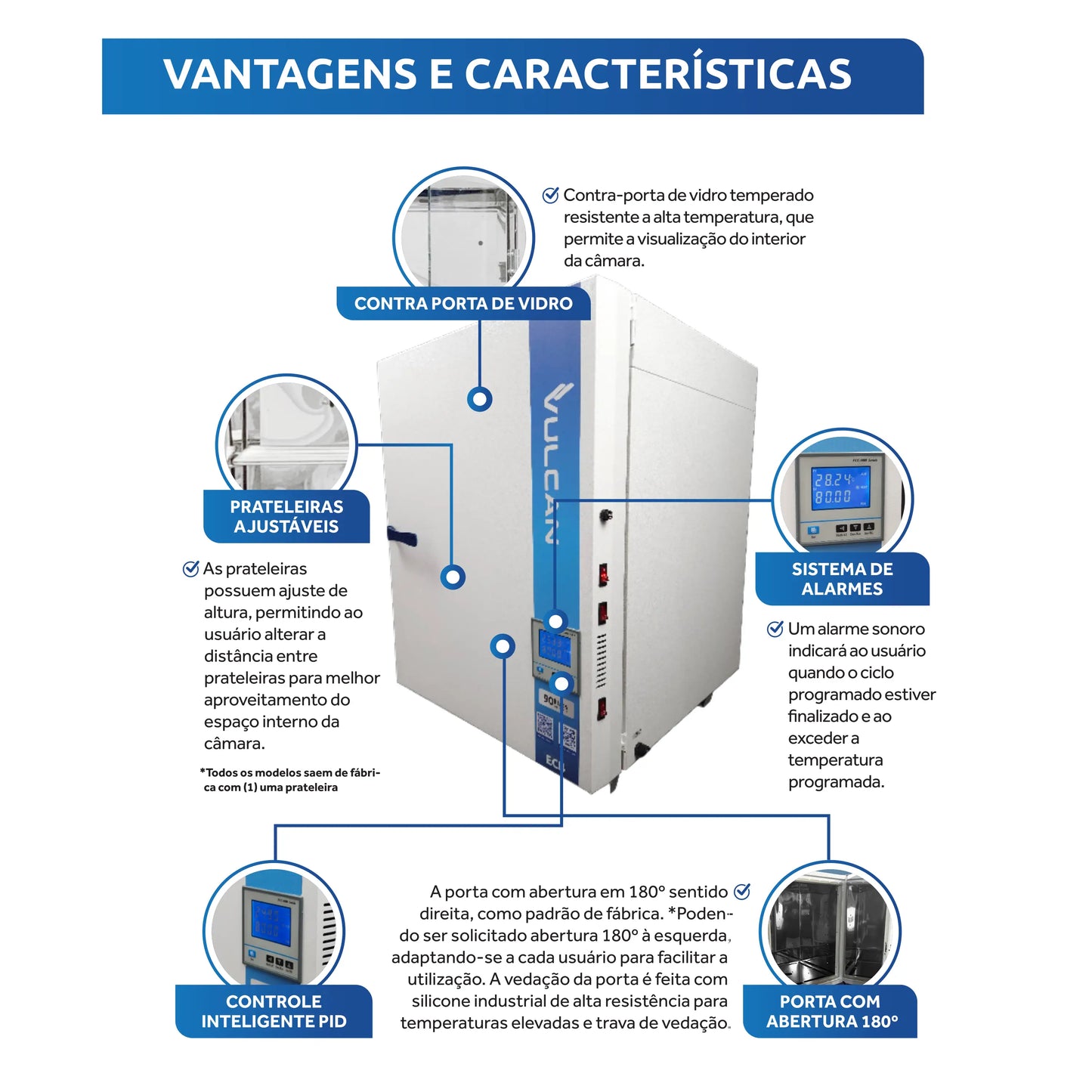 Estufa Digital para Cultura Bacteriológica – ECB-D – Vulcan