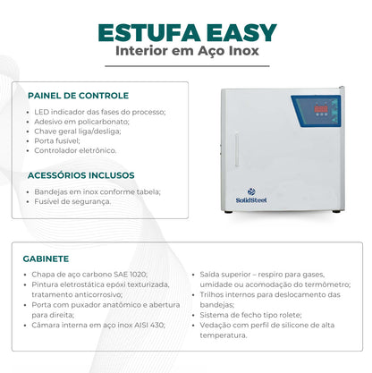 Estufa Digital Easy - Solidsteel - Várias Dimensões