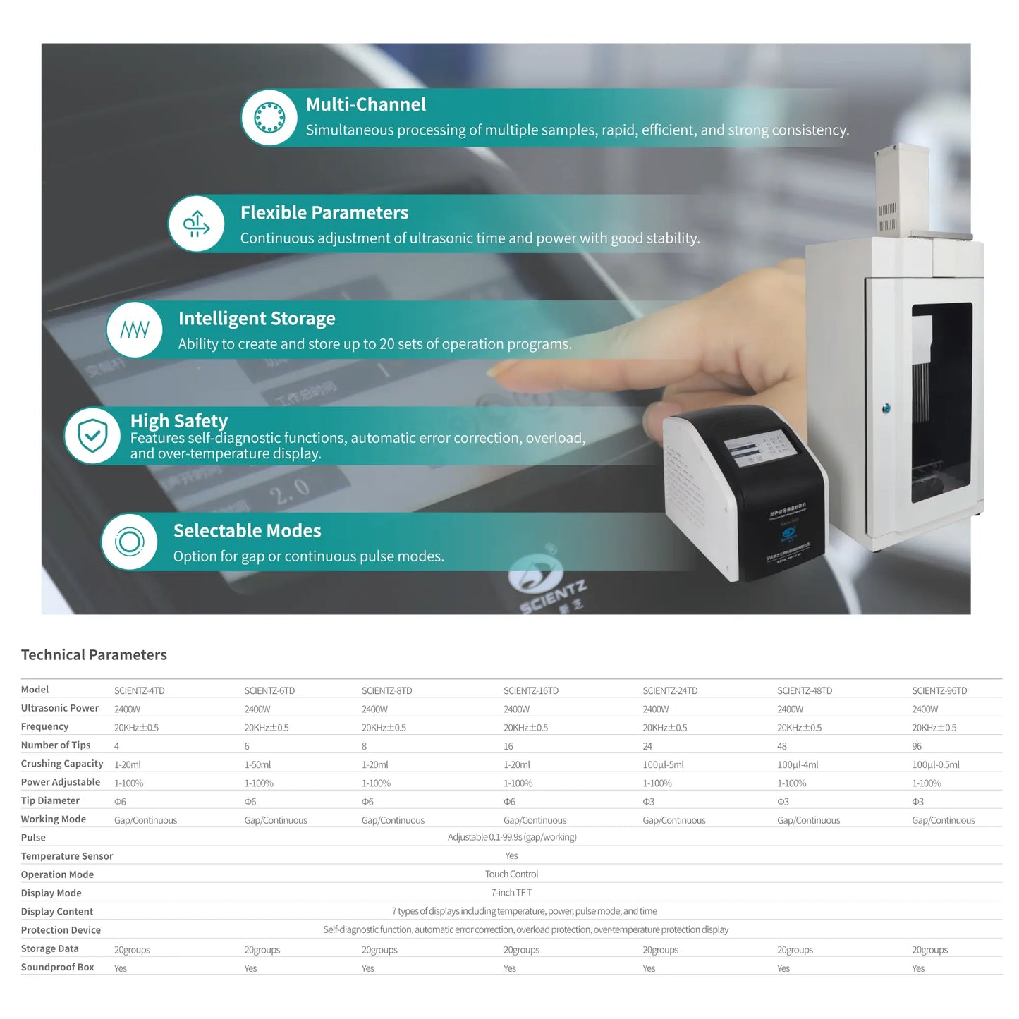 Homogeneizador Ultrassônico Digital - Multicanal