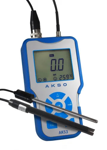 Condutívimetro Portátil com Sonda de Temperatura - Modelo Ak53 - Akso