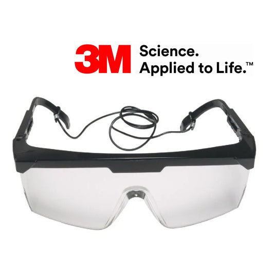 ÓCULOS DE SEGURANÇA 3M™ VISION 3000 – ANTIRRISCO – COM CORDÃO - LENTE INCOLOR / CINZA / VERDE