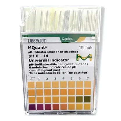 Papel Indicador de pH - Escala de 0 a 14 -  Caixa com 100 Tiras