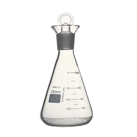 FRASCO ÍNDICE DE IODO COM ROLHA - 250 e 500ML