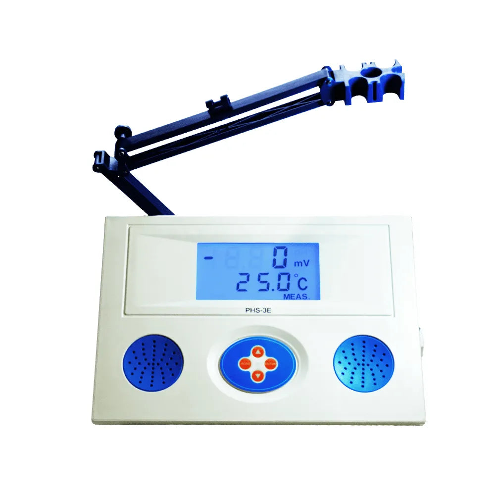 pHmetro de Bancada com Calibração Automática para pH, mV ORP e Temperatura - PHS-3E-BI